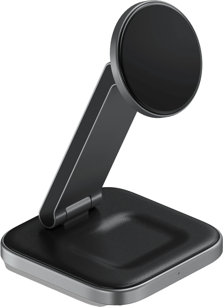 Bezprzewodowa ładowarka Satechi 2-in-1 Foldable Qi2 Wireless Charging Stand Space Grey (ST-Q21FM) - obraz 2