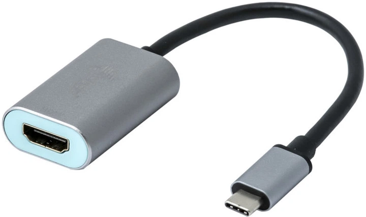 Adapter i-tec USB-C - HDMI 4K/60 Hz 0.15 m Silver (C31METALHDMI60HZ) - obraz 2