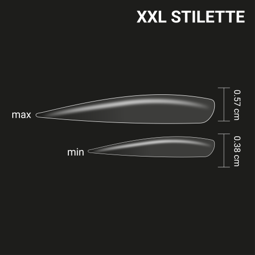 Набір форм Adore Professional гелеві типси для нарощування SPLETNIца size XXL Gel Tips stilette 240 шт - зображення 4