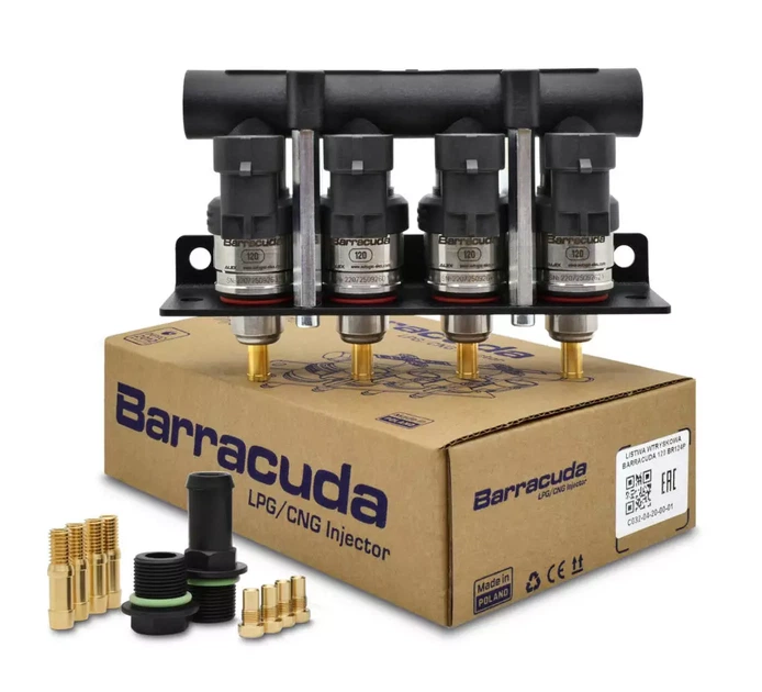 Форсунки Alex Barracuda Rail 120 NL/min у рейці на 4 циліндри-BR124P - изображение 2