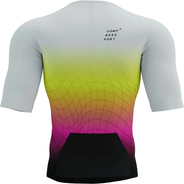 Футболка Compressport Tri Postural Aero SS Top Mns Safe yellow/neo pink S (100078232) - зображення 2
