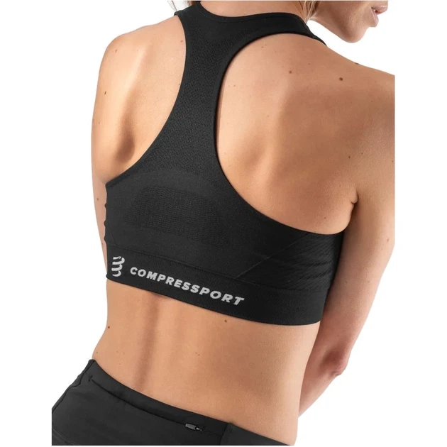 Спортивный топ бра женский бюстгальтер для бега тренировок. Compressport Feelfree Seamless Bra Wmn Black S (100077527) - Фото 3 Спортивный топ бра женский бюстгальтер для бега тренировок. Compressport Feelfree Seamless Bra Wmn Black S (100077527) - изображение 3