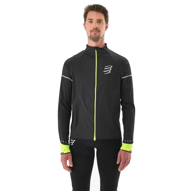 Куртка Compressport Hurricane Windproof Jacket Flash Mns Black/fluo yellow S (100077508) - Фото 1 Куртка Compressport Hurricane Windproof Jacket Flash Mns Black/fluo yellow S (100077508) - изображение 1