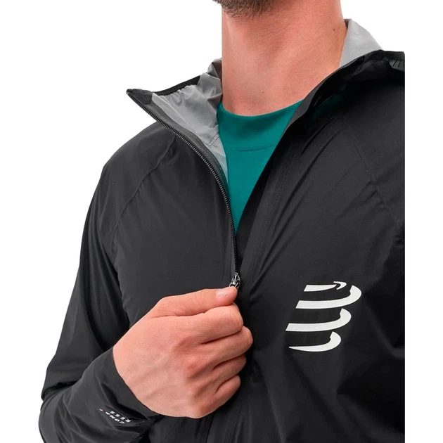 Куртка Compressport Hurricane Waterproof 10/10 Jacket Black L (100075494) - изображение 3