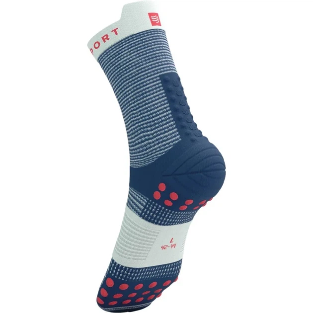 Носки компрессионные высокие Compressport Pro Racing Socks V4.0 Run High blues/sugar L (100084798) - изображение 2