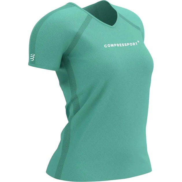 Футболка женская с надписью Compressport Training SS Logo Tshirt Wmn Shell blue M (100028859) - Фото 1 Футболка женская с надписью Compressport Training SS Logo Tshirt Wmn Shell blue M (100028859) - изображение 1