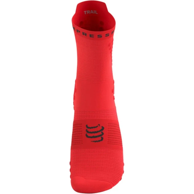 Носки компрессионные высокие Compressport Pro Racing Socks V4.0 Trail Fluo red/black S (100081370) - изображение 3
