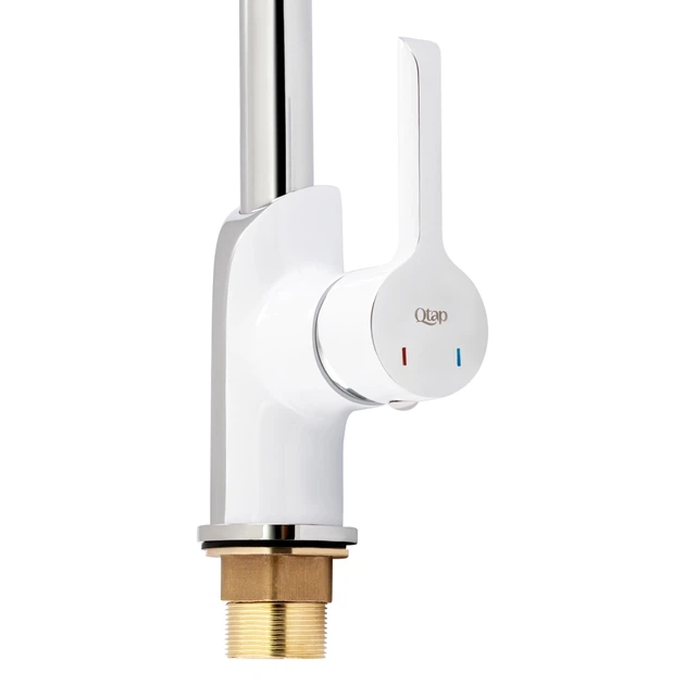Смеситель для кухонной мойки Qtap Grand, Chrome/White (k35) - изображение 4