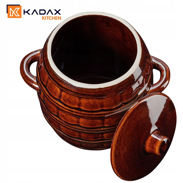 Beczka kamionkowa Kadax Helios z pokrywką 8 l (5903699479995) - obraz 3