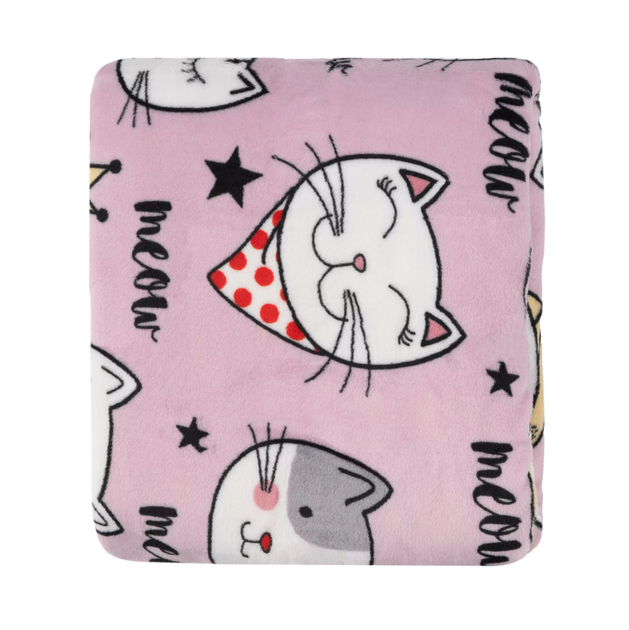 Плед 160х200 см Ardesto Flannel, котики ART0132PB - изображение 2