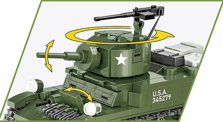 Конструктор детский танк M3 Stuart COBI 3129 - изображение 4