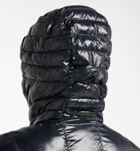 Жіночий зимовий мікропуховик Haglofs Roc Mimic Hood теплий чорного кольору розмір XS - изображение 6