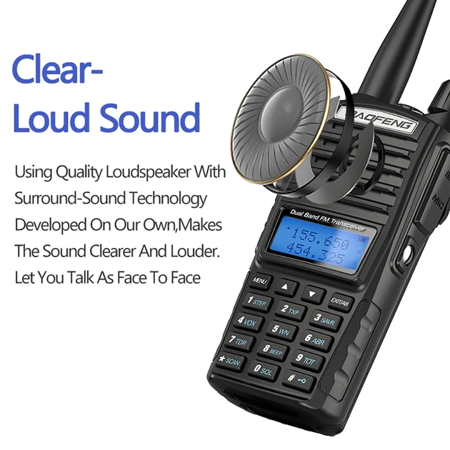 Портативна тактична Рація + Гарнітура Baofeng UV-82 5W дводіапазонна VHF136-174/UHF400-520 МГц (18836) - зображення 6