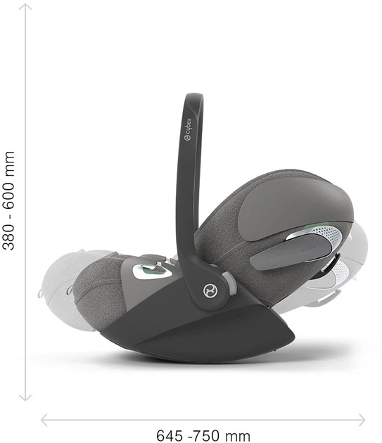 Fotelik samochodowy Cybex Cloud T i-Size Plus Mirage Grey Platinum (4063846402670) - obraz 11