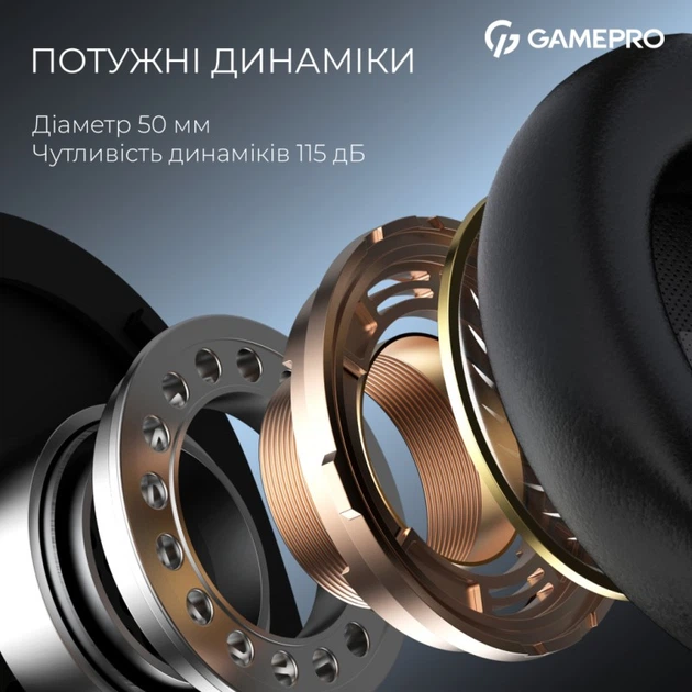 Навушники GamePro Asgard Skadi Wireless Black (HSW191B) (17228) - Фото 10 Навушники GamePro Asgard Skadi Wireless Black (HSW191B) (17228) - зображення 10