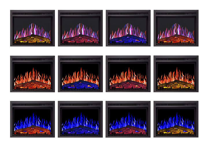 Электрический камин ArtiFlame 3D с эффектом реального огня черный декоративный электрокамин искусственный обогреватель визуальное пламя с разними кольорами - изображение 5