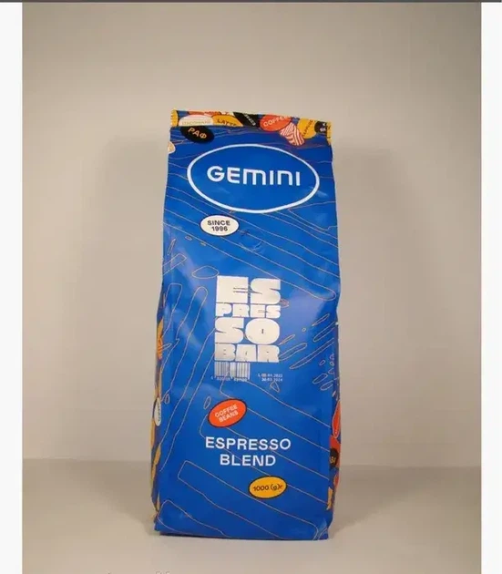 Кава Gemini Espresso Bar 1 кг - Фото 1 Кава Gemini Espresso Bar 1 кг - зображення 1