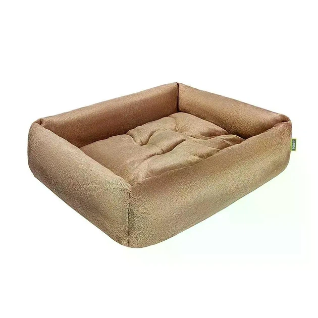 Лежанка плюшевая прямоугольная для собак и кошек 50×65×16 см, цвет карамель, мягкое спальное место для животных - Фото 1 Лежанка плюшевая прямоугольная для собак и кошек 50×65×16 см, цвет карамель, мягкое спальное место для животных - изображение 1