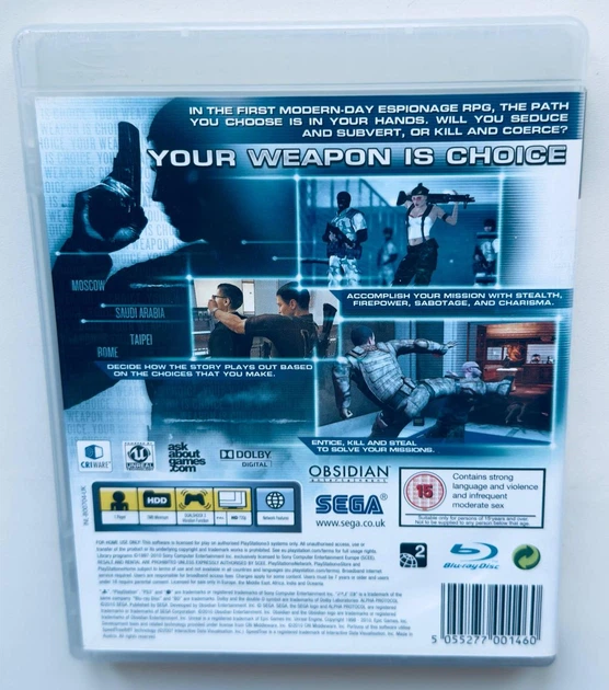 Диск для PlayStation 3 - Alpha Protocol, английская версия, Б/У - изображение 3