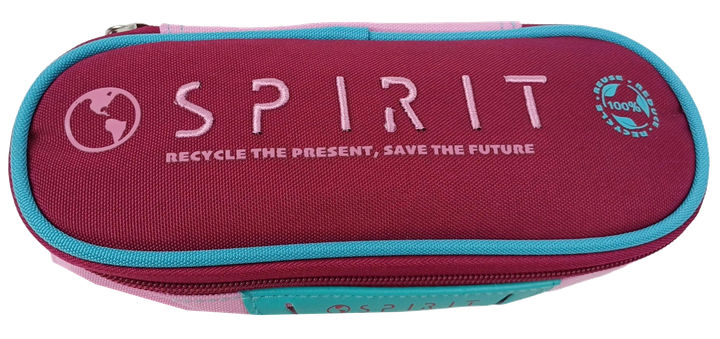 Пенал шкільний Spirit 23x9x7 см поліестер Бордово-рожевий - Фото 1 Пенал шкільний Spirit 23x9x7 см поліестер Бордово-рожевий - зображення 1