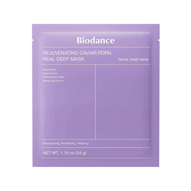 Маска гидрогелевая омолаживающая с икрой и PDRN BIODANCE Rejuvenating Caviar PDRN Real Deep Mask 1 шт - Фото 1 Маска гидрогелевая омолаживающая с икрой и PDRN BIODANCE Rejuvenating Caviar PDRN Real Deep Mask 1 шт - изображение 1