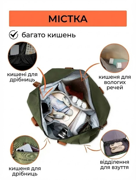 Дорожня сумка для подорожей для ручної кладі - Фото 2 Дорожня сумка для подорожей для ручної кладі - зображення 2