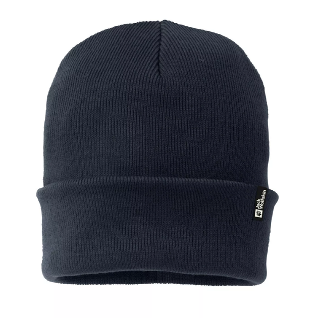Шапка Jack Wolfskin Rib Beanie 1903892 темно-синій, O/S - Фото 1 Шапка Jack Wolfskin Rib Beanie 1903892 темно-синій, O/S - изображение 1