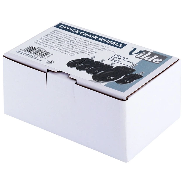 Kółka do fotela Vilde 569994 kauczukowe 5 cm x 10 mm 5 szt (5904316481742) - obraz 4