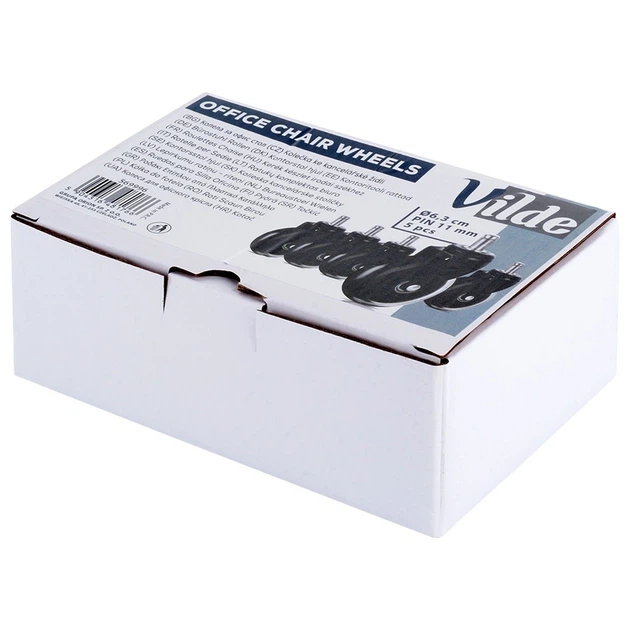 Kółka do fotela Vilde 569996 kauczukowe 6.3 cm x 10 mm 5 szt (5904316481766) - obraz 4