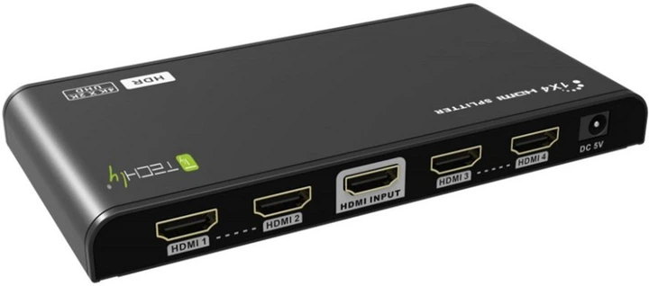 Сплітер Techly HDMI 2.0 4K@60Hz 1x4 Active HDR EDID (8051128104844) - зображення 2