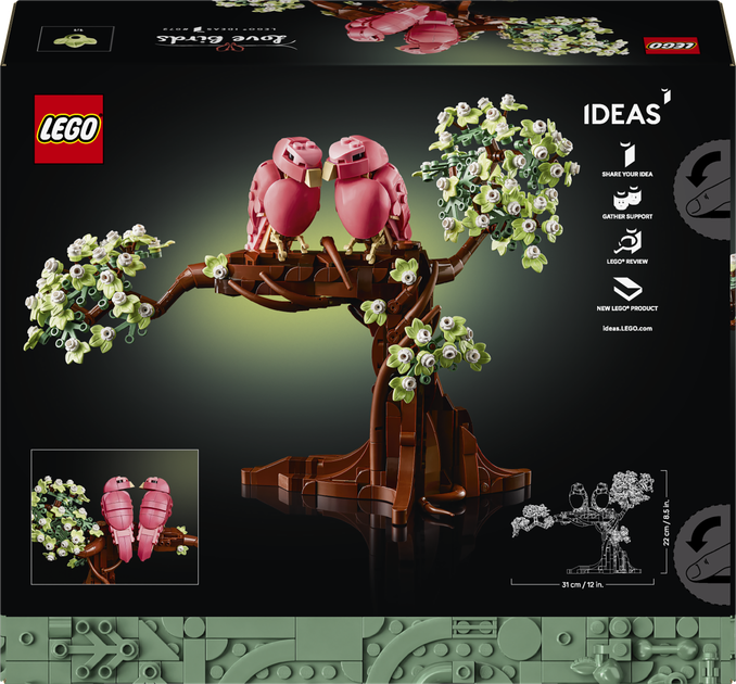 Zestaw klocków LEGO Ideas Papużki nierozłączki 750 elementów (21365) - obraz 9