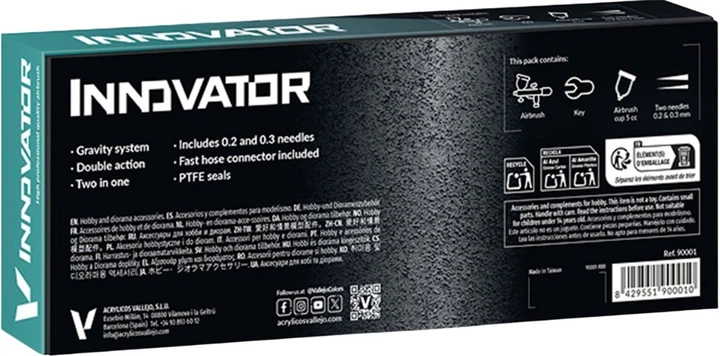 Універсальний аерограф Vallejo Innovator 90.001 (8429551900010) - зображення 5