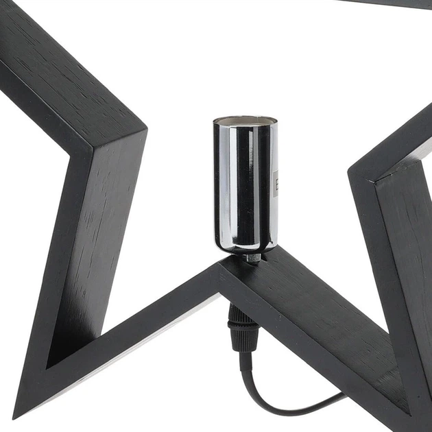 Lampka gwiazda AM/63 839344 stołowa drewniana 34.5 cm Czarna (8720573378826) - obraz 2