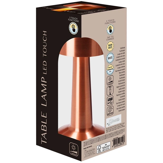 Lampka Home Styling Collection 568161 stołowa 21 LED 21 cm Miedziana (8721037584197) - obraz 2