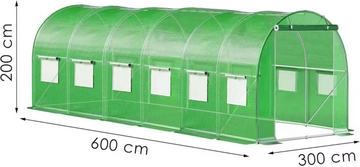 Folia na tunel ogrodowy Springos GT0005F 6 x 3 x 2 m - obraz 8