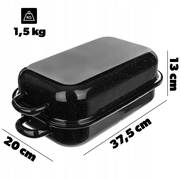 Форма для запікання Kadax емальована прямокутна з кришкою 5 л (5906638318515) - зображення 4