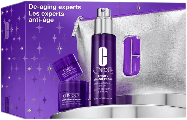 Zestaw do pielęgnacji twarzy Clinique Smart Clinical Repair Kosmetyczka + Serum do twarzy 50 ml + Krem do twarzy 15 ml + Krem pod oczy 5 ml (192333275061) - obraz 2