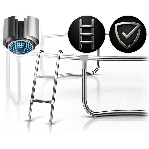 Drabinka do trampoliny Neo Sports 88 cm (5908220479628) - obraz 3