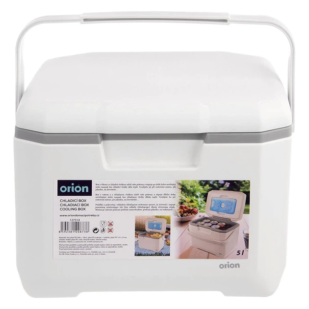 Холодильник туристичний Orion 127314 з охолоджувальним вкладишем 5 л Білий (8592381208738) - зображення 2