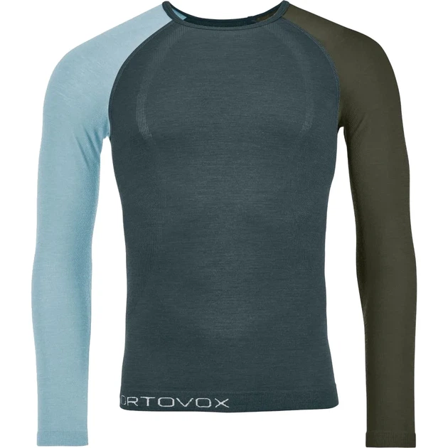 Термофутболка мужская анатомическая Ortovox 120 Comp Light Long Sleeve Mns Dark arctic grey M (100080925) - изображение 4