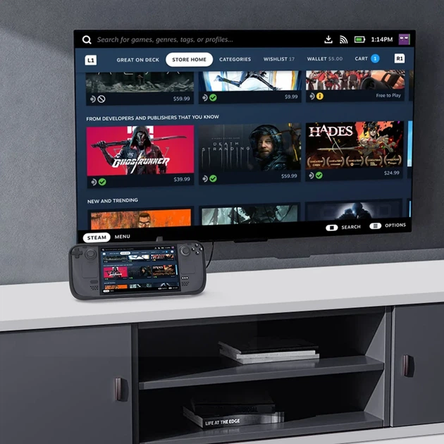 Захисний комплект JYS для Steam Deck і Steam Deck OLED: TPU бампер з підставкою, 4 накладки та наліпки, чорний - зображення 7