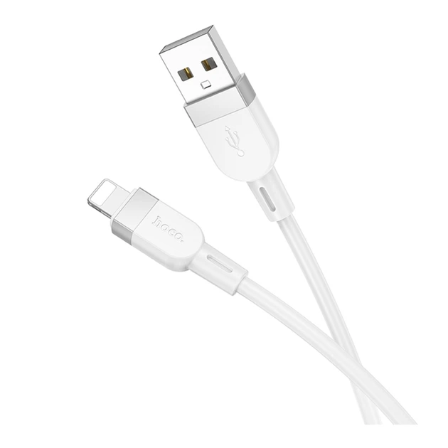 Кабель Hoco X109 Silicone Lightning 2.4A Колір Білий - Фото 1 Кабель Hoco X109 Silicone Lightning 2.4A Колір Білий - зображення 1