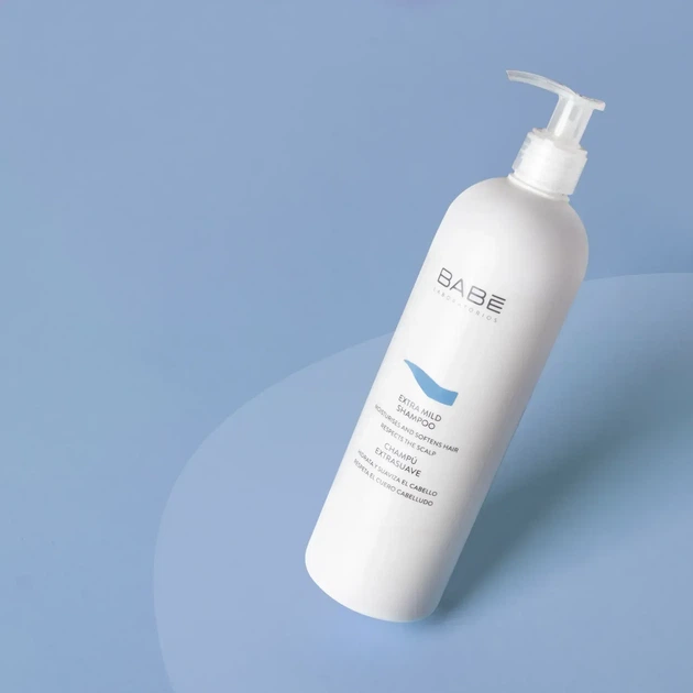 М'який шампунь BABE Laboratorios Extra Mild Shampoo для всіх типів волосся, 500 мл - Фото 4 М'який шампунь BABE Laboratorios Extra Mild Shampoo для всіх типів волосся, 500 мл - изображение 4