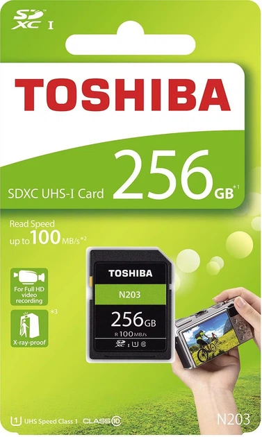 Karta pamięci Toshiba High Speed N203 SDXC UHS-I 256GB (THN-N203N2560E4) - obraz 2