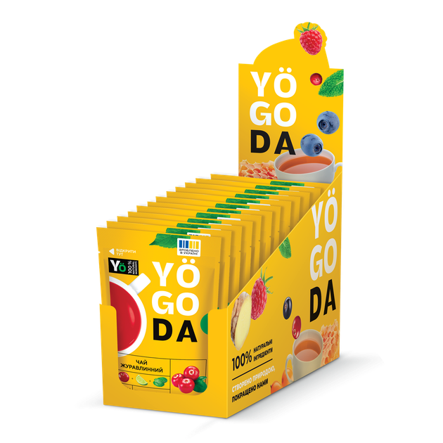 Чай «Журавлинний» YOGODA З медом 12шт х 50г ШоуБокс 002856 - изображение 3