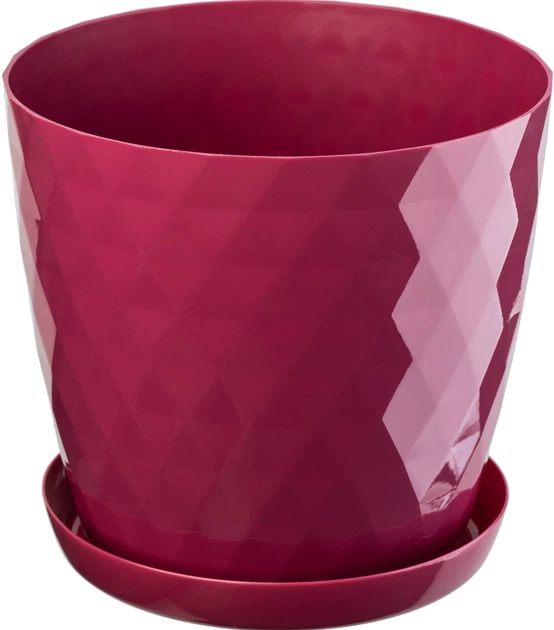 Горщики для квітів Kadax Amily з підставками 25 см 3 шт. Амарантові (K10614) - зображення 2