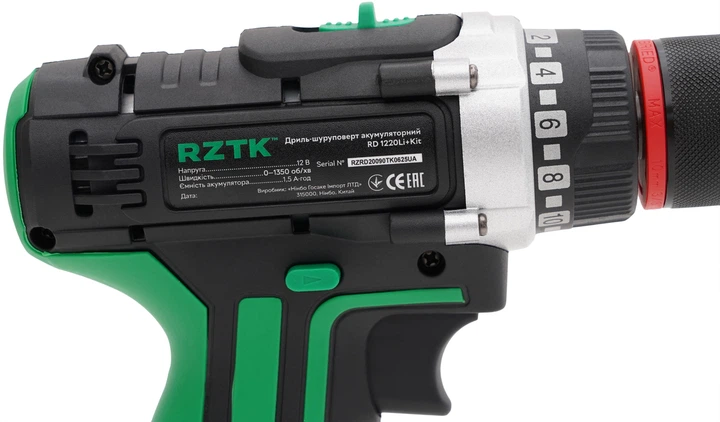 Дрель-шуруповерт аккумуляторный RZTK RD 1220Li+KIT – фото, отзывы