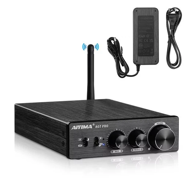 Підсилювач звуку AIYIMA A07 PRO black + блок живлення 48V