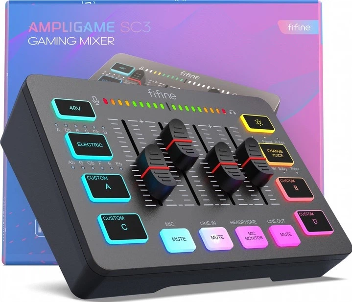 Микшерный пульт Fifine Sound Card (SC3) Black - изображение 3