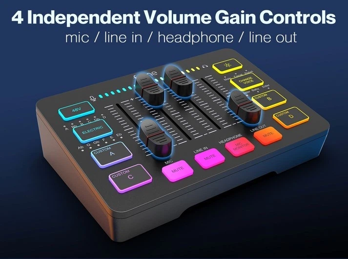 Микшерный пульт Fifine Sound Card (SC3) Black - изображение 4